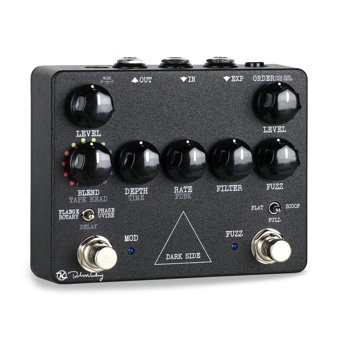 Keeley Dark Side Workstation V2 with Effect Order Switch. David Gilmore Style Fuzz, Delay and Modulation.