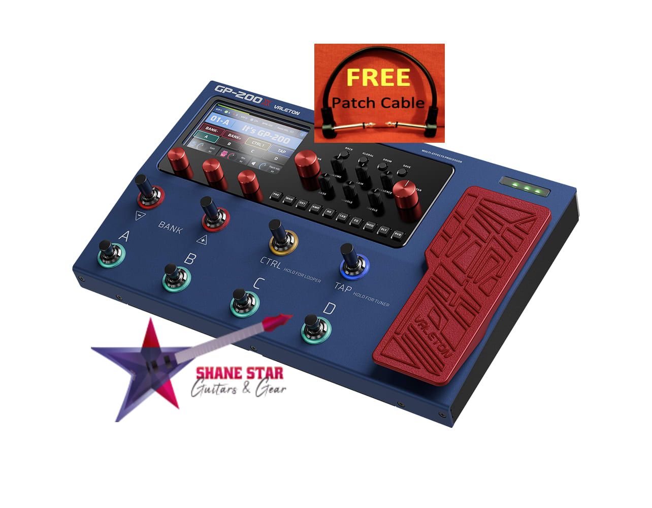 Valeton GP-200X⚡WATCHLIST OFFER⚡Enhanced Firmware/Smoother Experience With New High-Quality Algorithms🎶Stunning 4.3-Inch 480x272 LCD Screen🎛Tone Heaven 140 Amps & Cabs, 100+ FX Pedals, 11 Switchable Effect Modules!