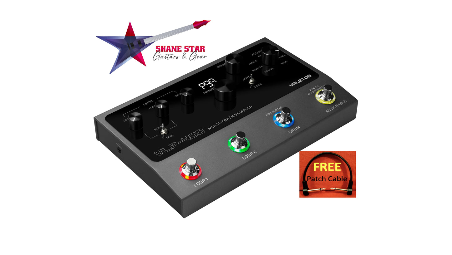 Valeton VLP-400(WATCHLIST OFFER)Dual Looper/Sampler Pedal With Stereo Drum🥁Machine That Features 24-bit, 48 kHz High-Quality Sampling