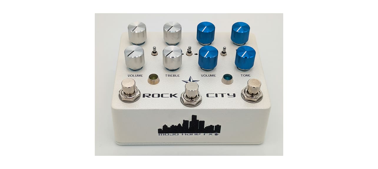 Mojo Hand FX Rock City(WATCHLIST OFFER)DUAL OVERDRIVE "Pozze" Switching System, Series/Parallel Order Switching, Left & Right Circuits Compliment Each Other