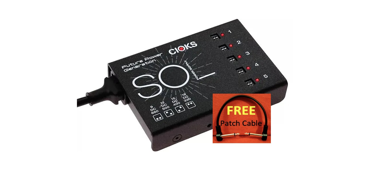 CIOKS Sol Pedal Power (WATCHLIST OFFER) Selectable Voltage,5 Isolated Outlets,9 Cables