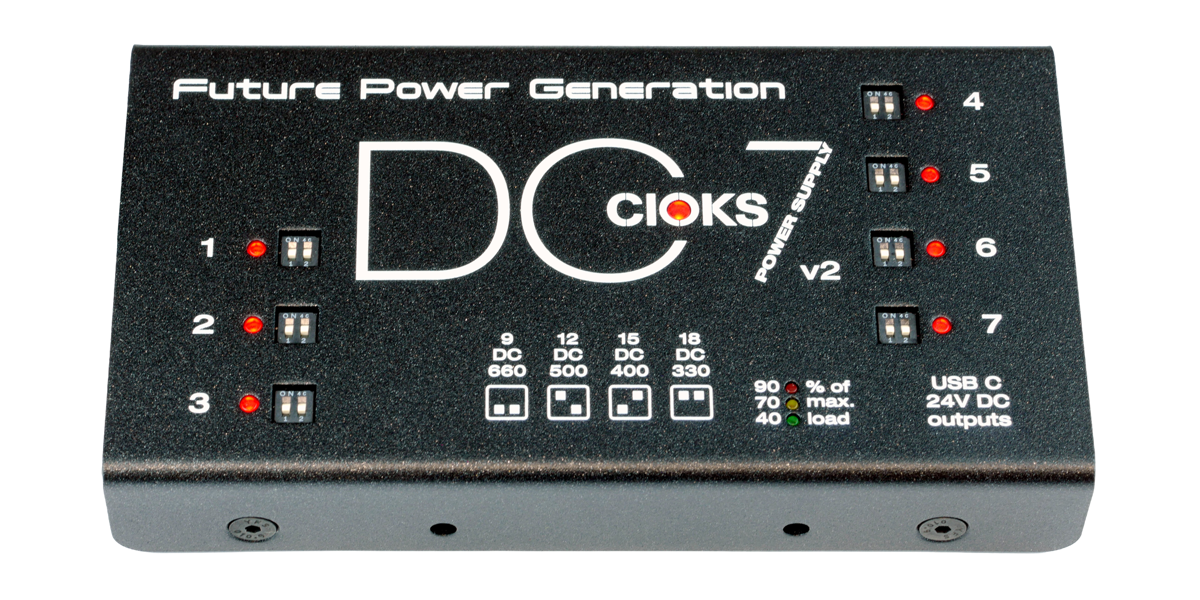 CIOKS DC7 V2⚡Power All Your Pedals+High-Current FX & Devices Like Line6 HX Series & Neural DSP Quad Cortex+New 5-Volt USB-C Port