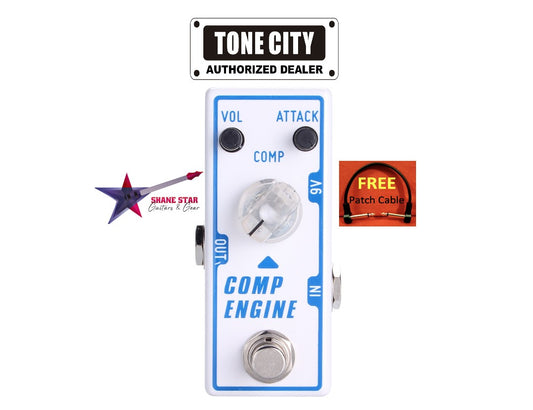 Tone City Comp Engine Compressor/Sustainer🔊Clear, Low-Noise Character With Wide Dynamic Range Of Compression From Gentle To Squashed Sounds