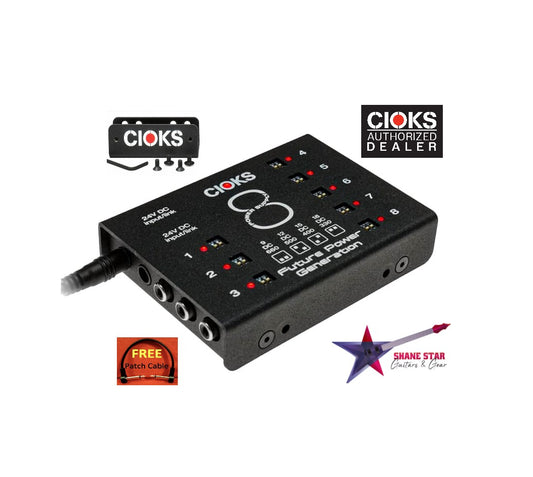 CIOKS C8e + GRIP Mount Bracket WATCHLIST OFFER! For PedalTrain Boards Pedal Power Expansion Expand Your DC7 Switchable Outputs:9,12,15,18Volts +Cables