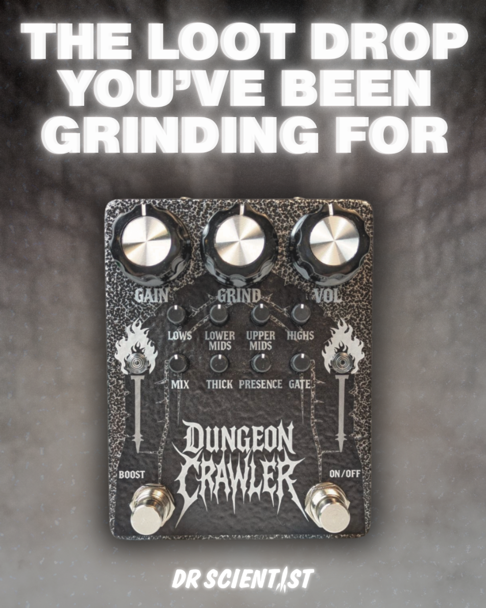 Dr. Scientist DUNGEON CRAWLER(Lowest Serial Numbers In Stock 2 Thru 6)Features A Ton Of Gain, A Ton Of Pick Attack, Deep EQ Controls, Clean Blend & Slick Noise Gate
