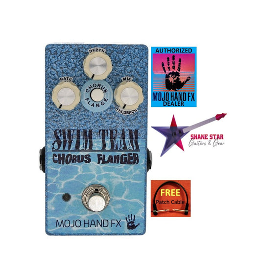 Mojo Hand FX Swim Team In Baja Blue(LIMITED EDITION COLOR)🏊‍♂️Chorus/Flanger Pedal! Quad Chorus Design+Flanger,Push Button Select"Swimmy SoundFX"