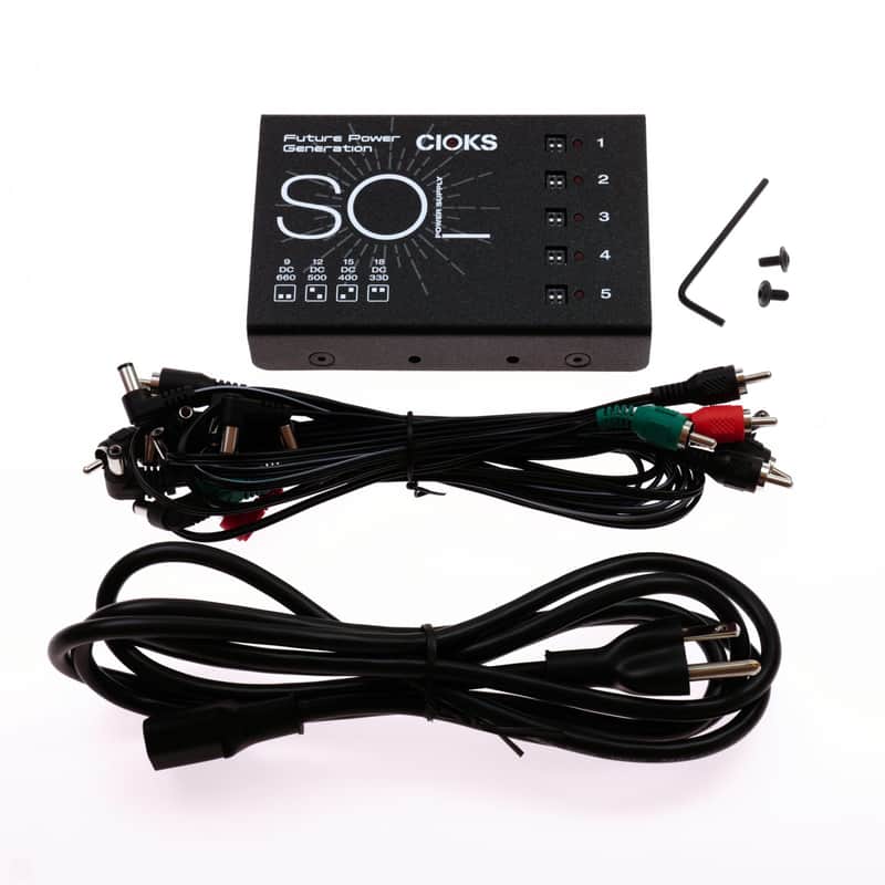 CIOKS Sol+Valeton GP-5 Bundle!(WATCHLIST OFFER)Pedal Power+Multi FX Selectable Voltage,5 Isolated Outlets,9 Cables+Multi FX