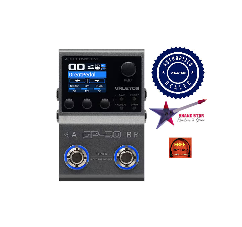 Valeton GP-50 NOW IN STOCK Compact Multi-Effects Processor/NAM & IR Loader 100 High-Quality Effects