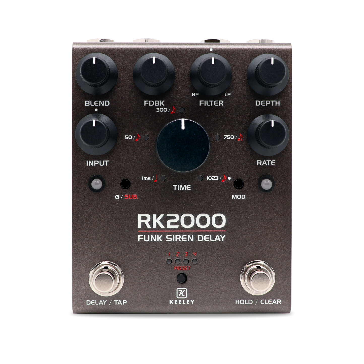 Keeley RK2000 Funk Siren Delay! Limitless Atmospheric Soundscape, Dramatic Modulation, Pitch-Shifted Ping-Pong Delays, Full MIDI Integration