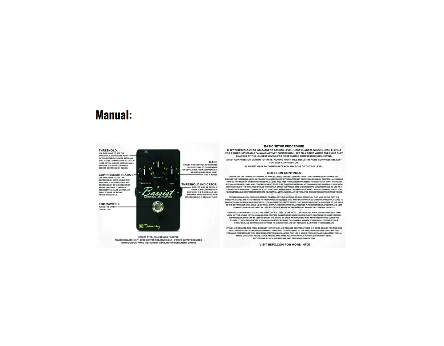 Keeley Bassist Compressor True High-Fidelity Compression & Limiting