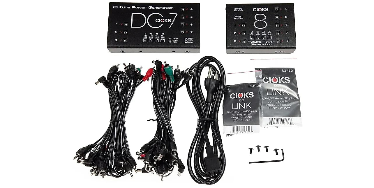 CIOKS SuperPower Bundle DC7+8+2GRIP(WATCHLIST OFFER) GRIP=Brackets For Mounting To Pedaltrain Pedalboards!