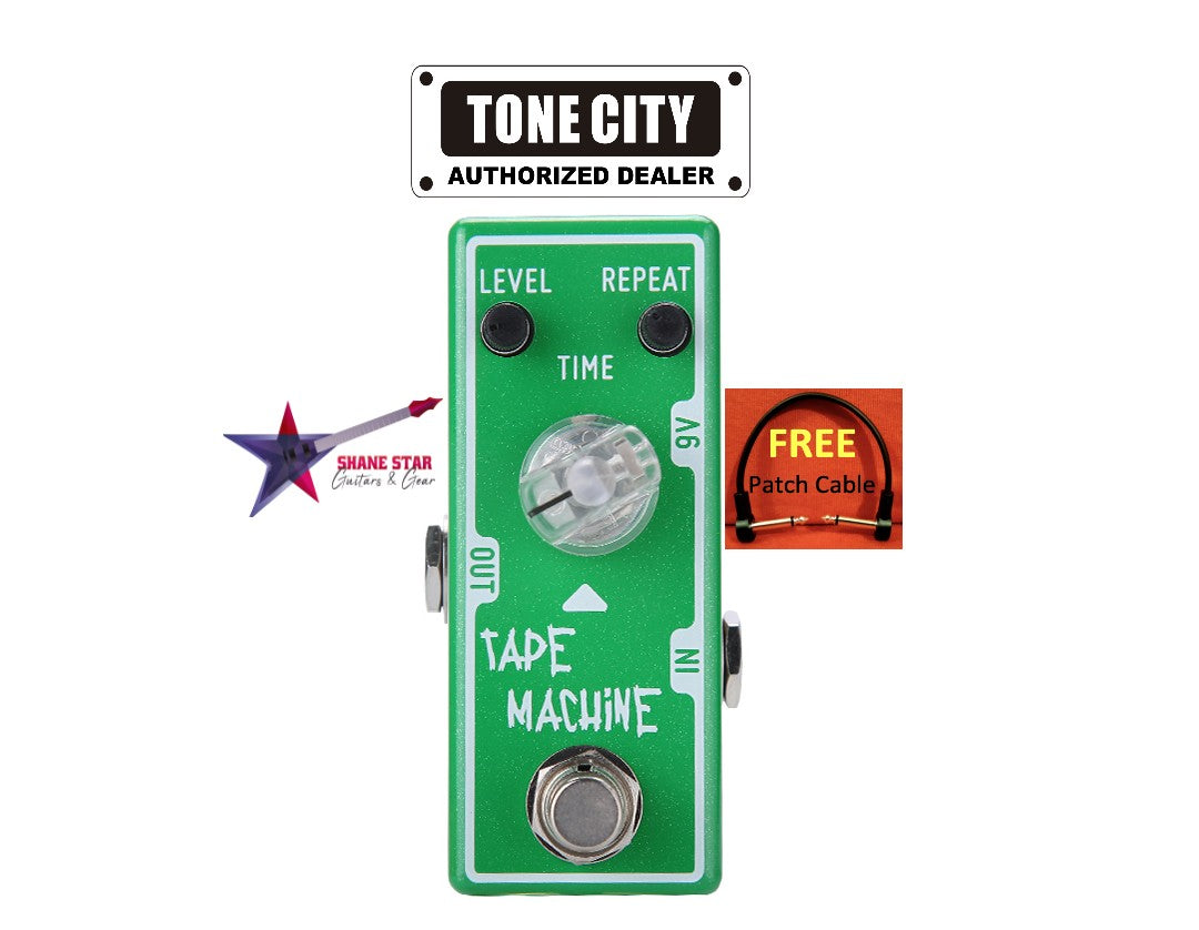 Tone City Tape Machine Delay Pedal High Quality Effect In Rugged Metal Housing!
