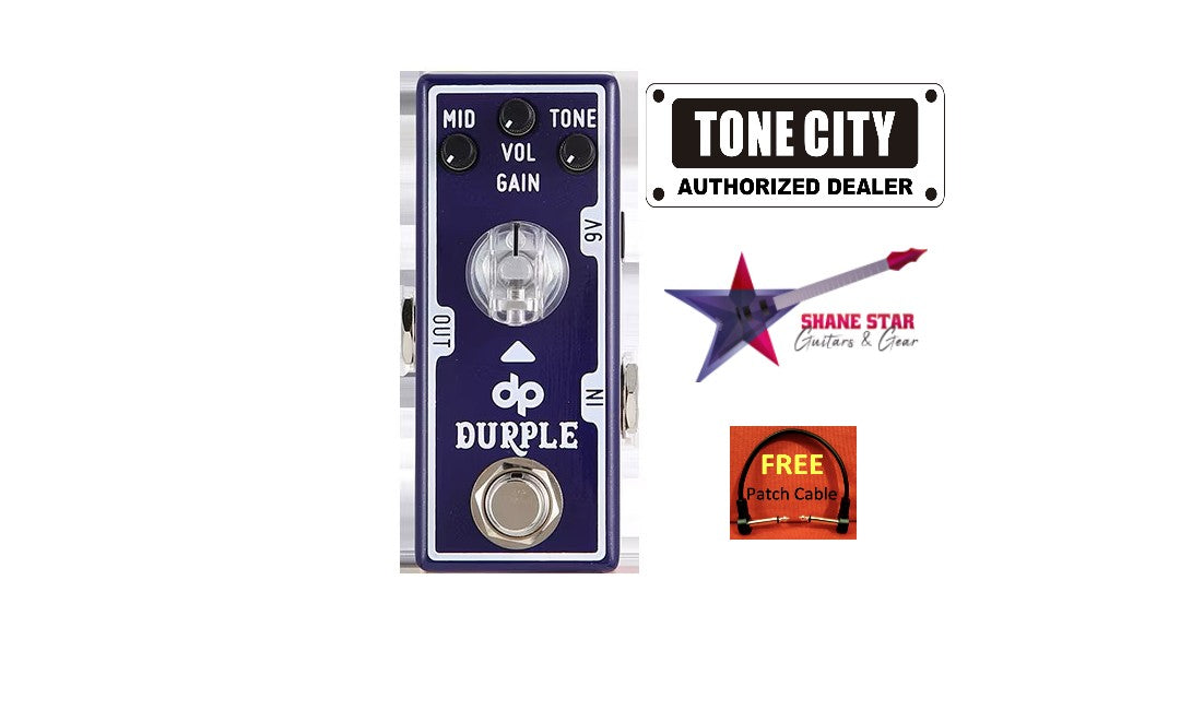 Tone City Durple Overdrive Rich & Responsive Low-To-Medium Gain Sounds From Guitarist Peter Honoré