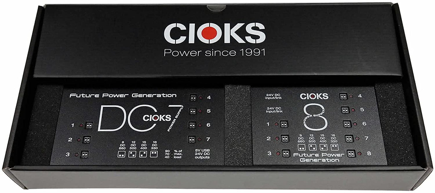 CIOKS SuperPower Bundle DC7+8+2GRIP(WATCHLIST OFFER) GRIP=Brackets For Mounting To Pedaltrain Pedalboards!