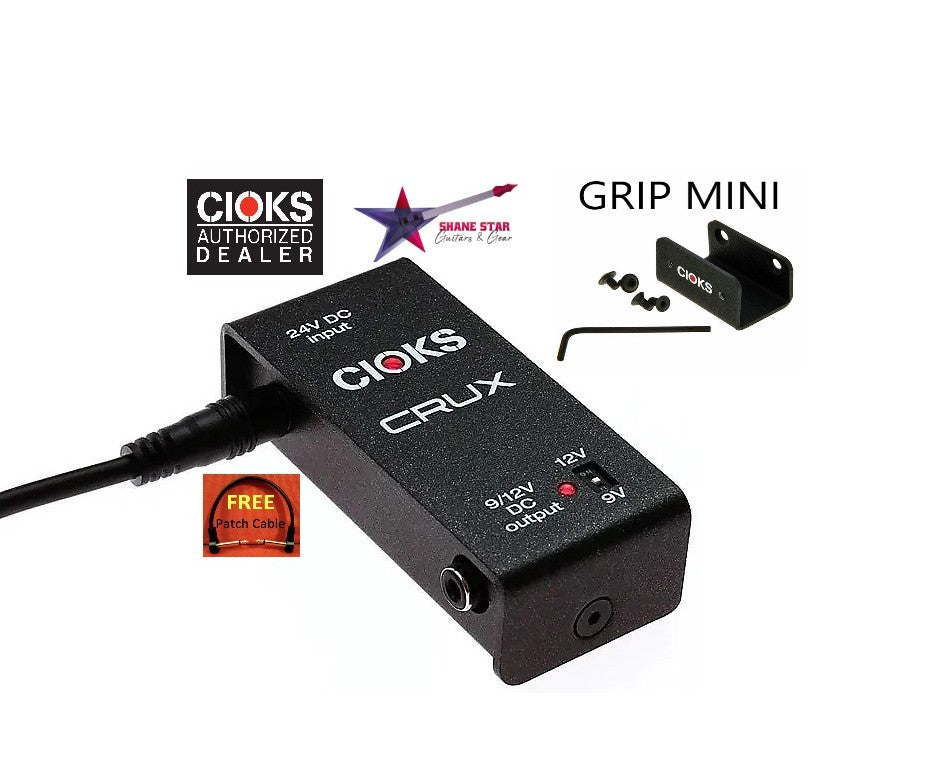 CIOKS CRUX+CIOKS Mini GRIP Bracket Bundle For Quad Cortex, Line 6 HX & More! The Ultimate Add-On To CIOKS DC7 To Power Up 9Volt Or 12Volt Multi-Effects Pedals