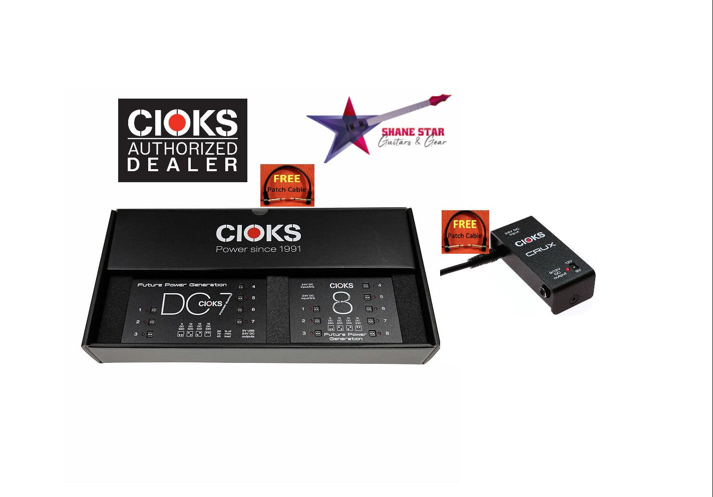 CIOKS DC7, C8E & CRUX SUPERPOWER BUNDLE⚡Power Pedals + Quad Cortex, Line 6 & Other FX Processors