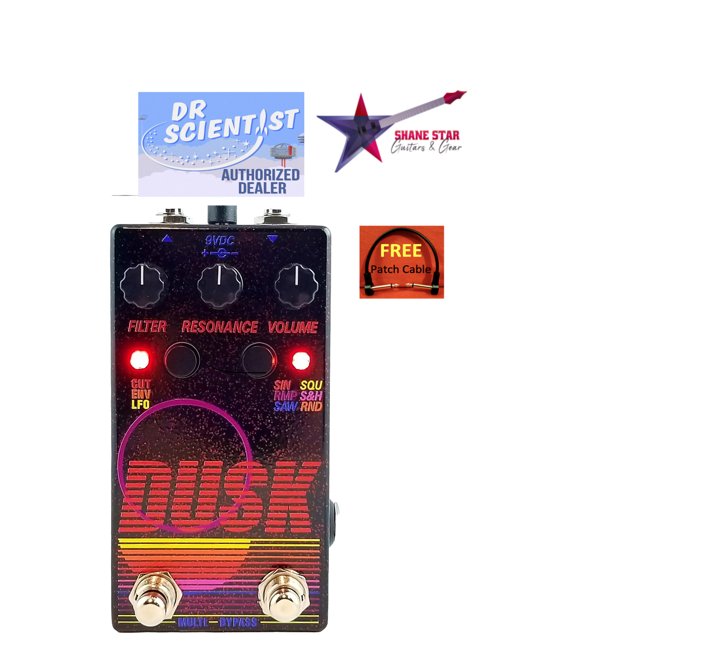 Filter Pedal! Dr Scientist Dusk Filter Pedal Digitally Controlled Analog Filter Has 3 Filter Modes+6 LFO Waveforms
