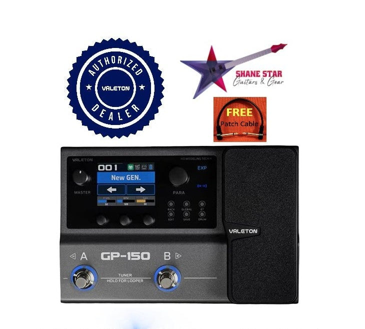 Valeton GP-150(IN STOCK USA DEALER)Multi-Effects Processor NAM (Neural Amp Modeler)Battery, Over 200 Premium Effects Second-Generation HD Modeling Technology