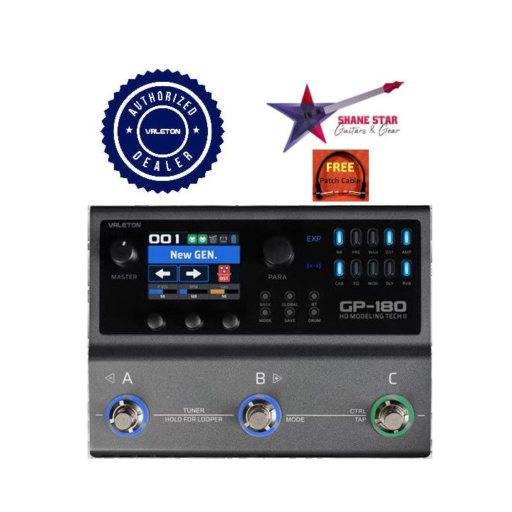 Valeton GP-180(IN STOCK USA DEALER)Multi Effects Processor Latest SnapTone Technology NAM(Neural Amp Modeler) File Conversion, Battery, Over 200 Premium Effects Second-Generation HD Modeling Technology