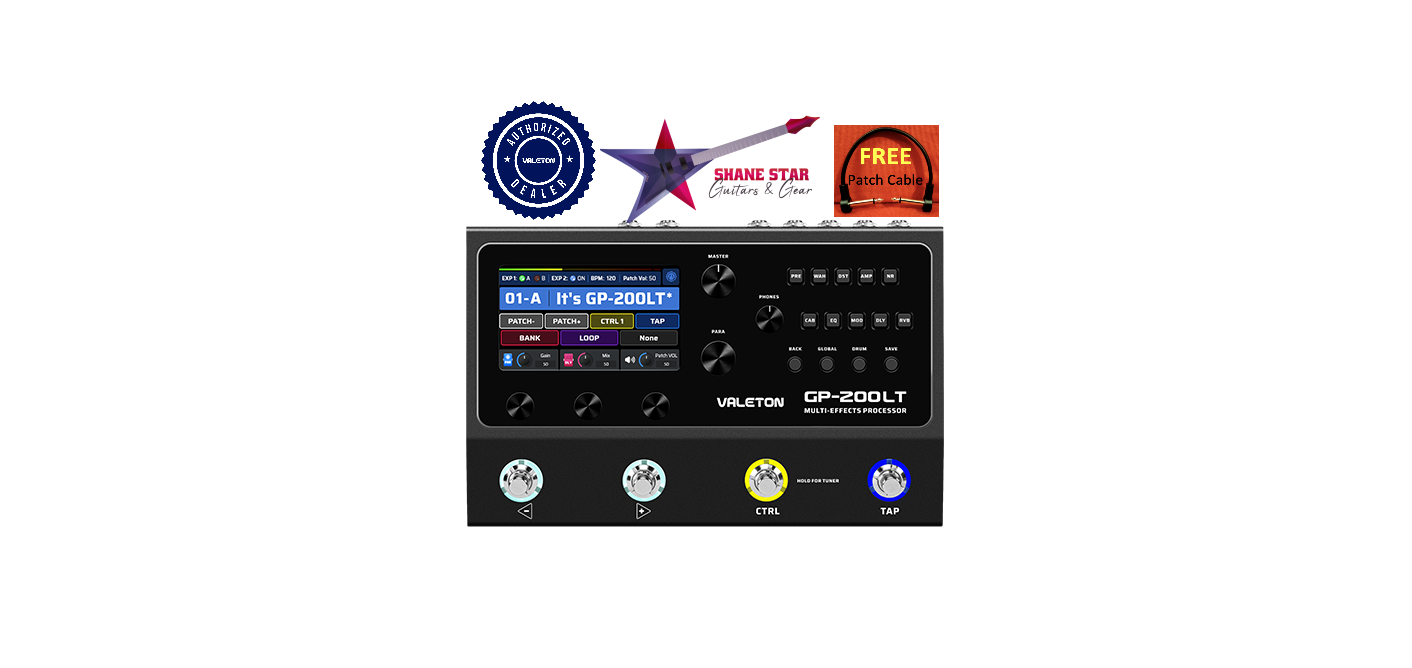 Valeton GP-200LT Multi-Effects Processor🎶HD Modeling⚡Over 240 High-Quality Effects🎛Win/Mac/iOS/Android System Supported