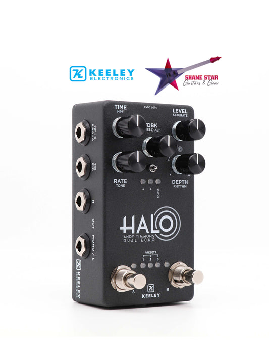 Keeley Halo Andy Timmons Signature Dual Echo Multi-Core DSP For Stunning Sound Quality! The Ultimate Delay Pedal!
