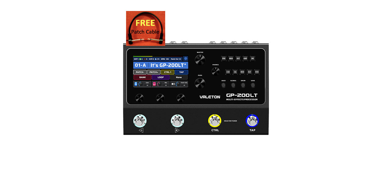 Valeton GP-200LT Multi-Effects Processor🎶HD Modeling⚡Over 240 High-Quality Effects🎛Win/Mac/iOS/Android System Supported
