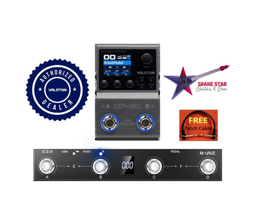 Valeton GP-50+M-Vave Midi Controller Bundle! Compact Multi-Effects Processor/NAM & IR Loader 100 High-Quality Effects + Chocolate Plus Midi Controller
