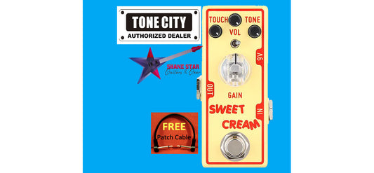 Tone City Sweet Cream V2 New 2025 Adds Tone knob & Toggle Switch Clipping Modes Low-Gain Overdrive Tight, Dynamic Sound Without Compromising The Guitar's Tone