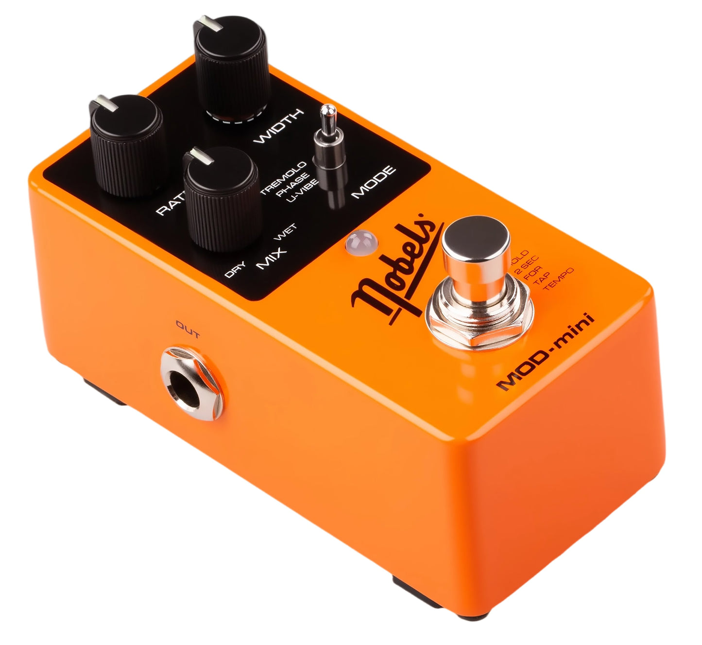 Nobels MOD-mini WATCHLIST OFFER Tremolo Phaser & U-Vibe + Tap Tempo, Mono Or Wide Stereo Spread