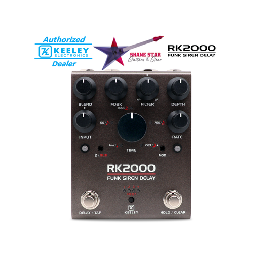 Keeley RK2000 Funk Siren Delay! Limitless Atmospheric Soundscape, Dramatic Modulation, Pitch-Shifted Ping-Pong Delays, Full MIDI Integration