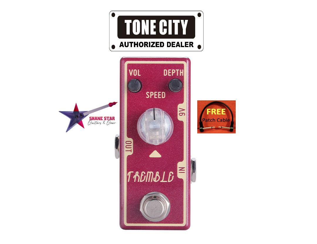 Tone City Tremble Tremolo Like The Legendary Vintage Fender Style Built-In Tremolo Units🎶Gentle Warble To Choppy Staccato-Style Pulses