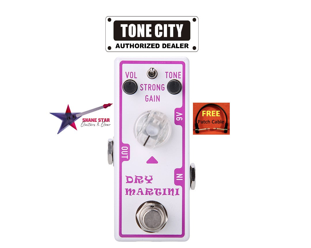 Tone City Dry Martini "OCD" Style Overdrive⚡Low-Gain Boost Or A Potent Medium-Gain Drive!