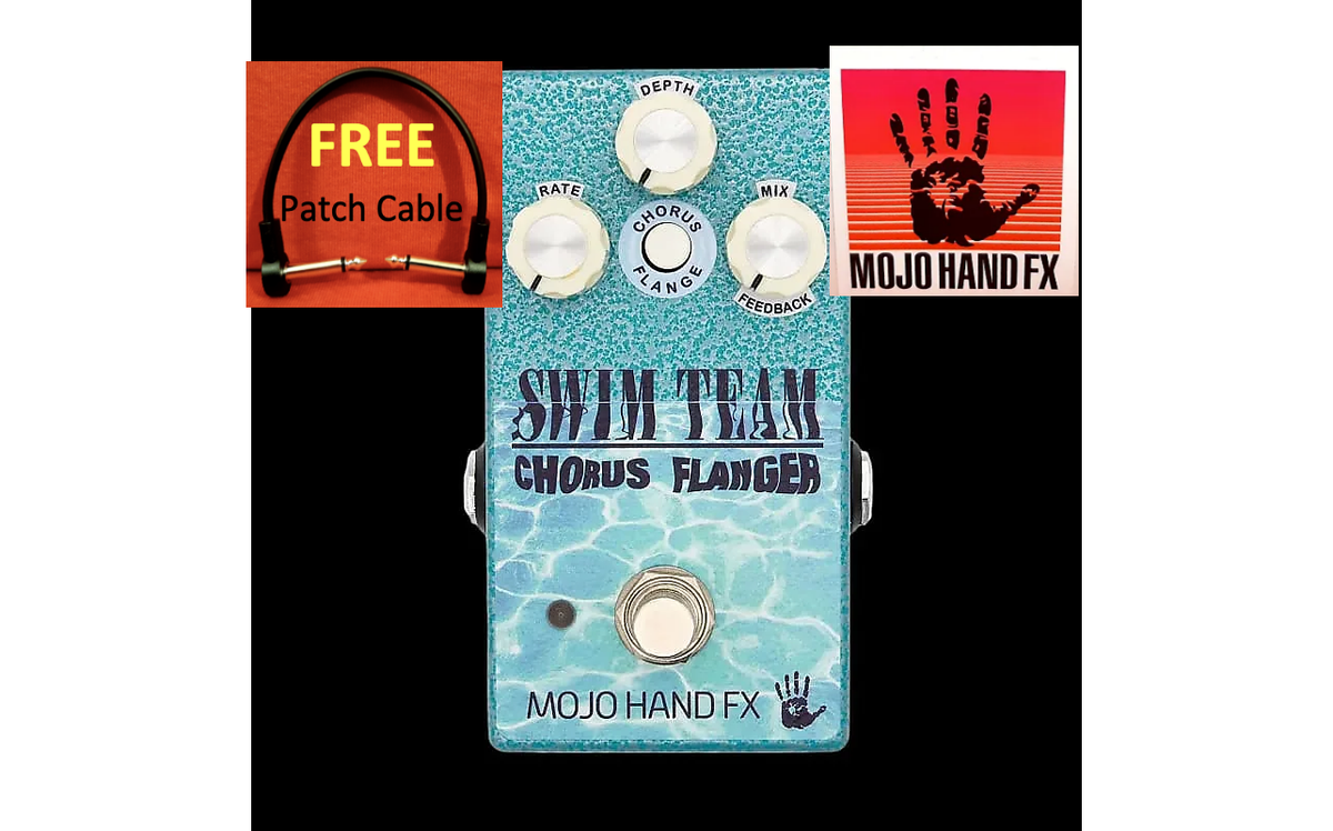 Mojo Hand FX SWIM TEAM🏊‍♂️Chorus/Flanger Pedal! Quad Chorus Design+Flanger,Push Button Select"Swimmy SoundFX"