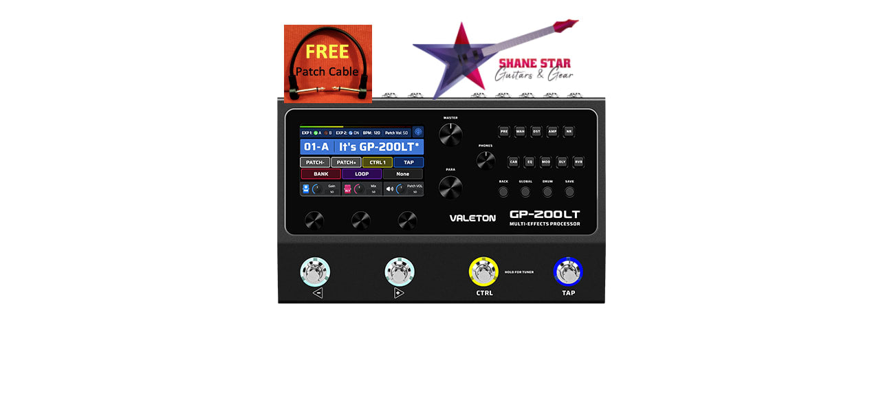 Valeton GP-200LT Multi-Effects Processor🎶HD Modeling⚡Over 240 High-Quality Effects🎛Win/Mac/iOS/Android System Supported