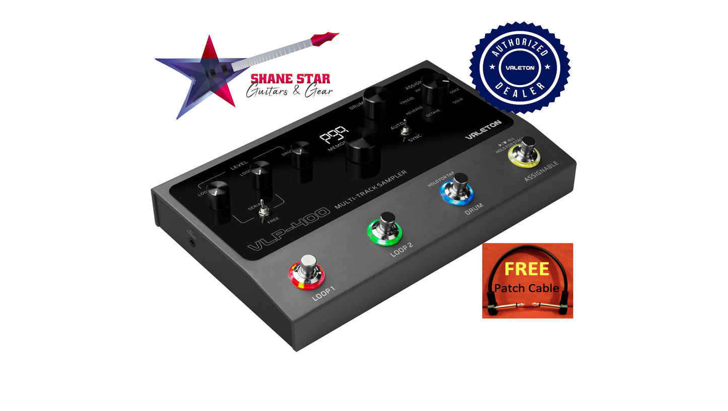 Valeton VLP-400(WATCHLIST OFFER)Dual Looper/Sampler Pedal With Stereo Drum🥁Machine That Features 24-bit, 48 kHz High-Quality Sampling