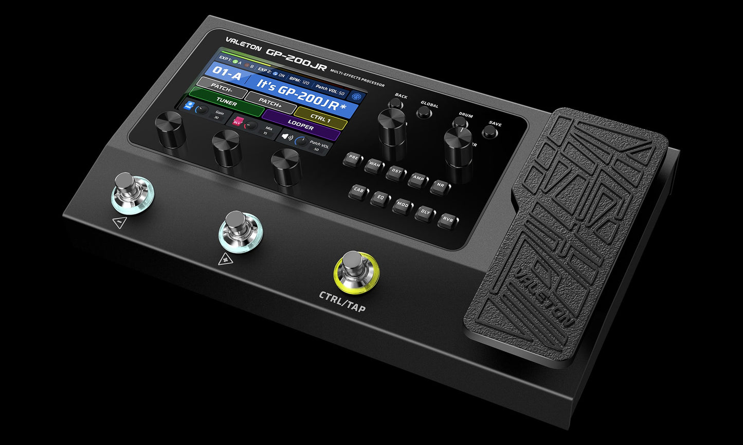 Valeton GP-200JR Multi-Effects Processor⚡4.3-inch Touchscreen LCD🔊New Digital Platform