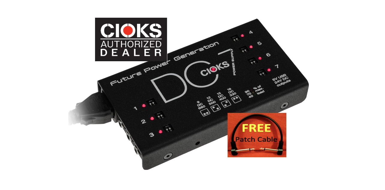 CIOKS DC7 Pro Power⚡WATCHLIST OFFER⚡7 Isolated Outlets+PowerMeter,12 Flex Cables
