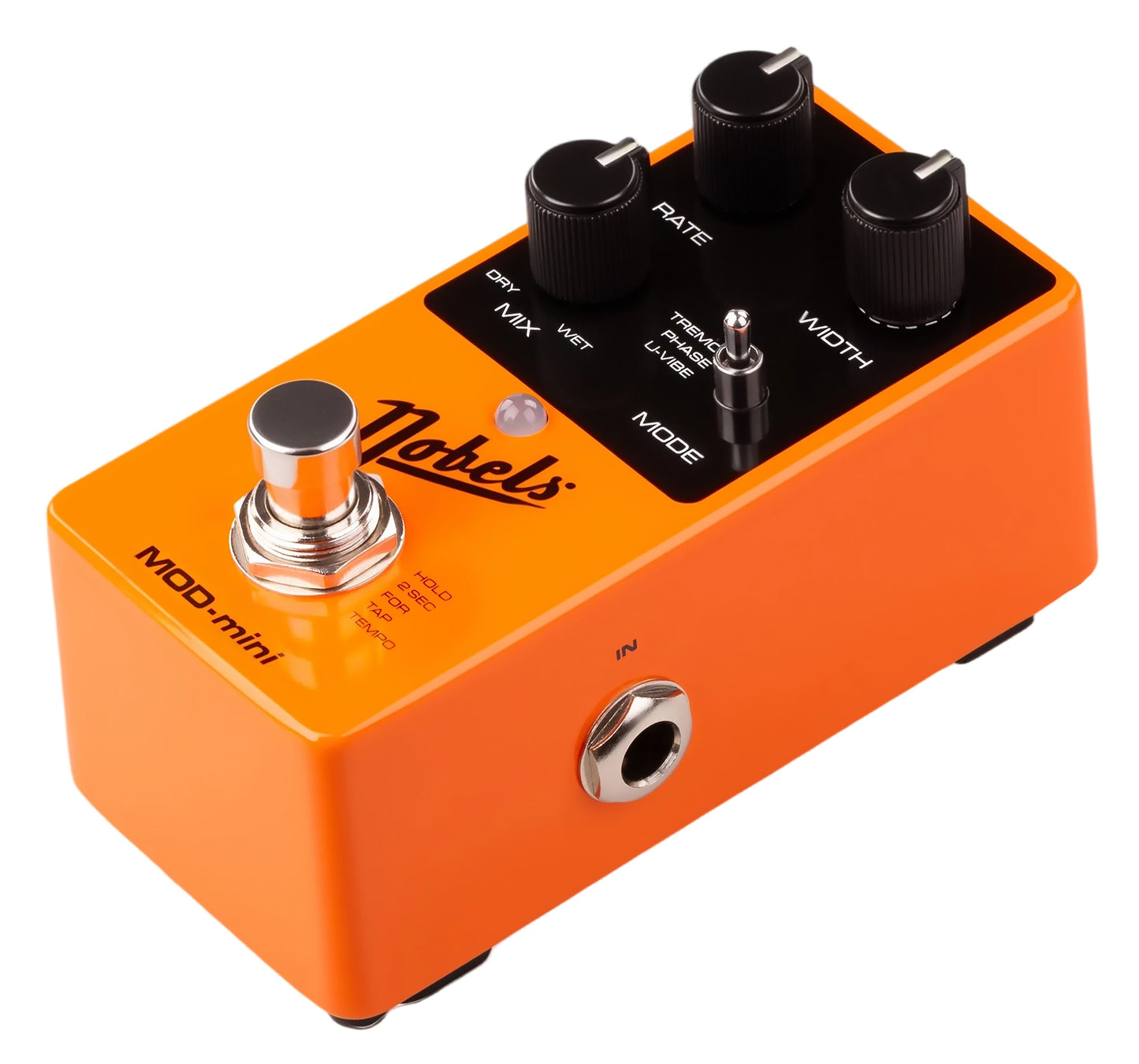 Nobels MOD-mini WATCHLIST OFFER Tremolo Phaser & U-Vibe + Tap Tempo, Mono Or Wide Stereo Spread