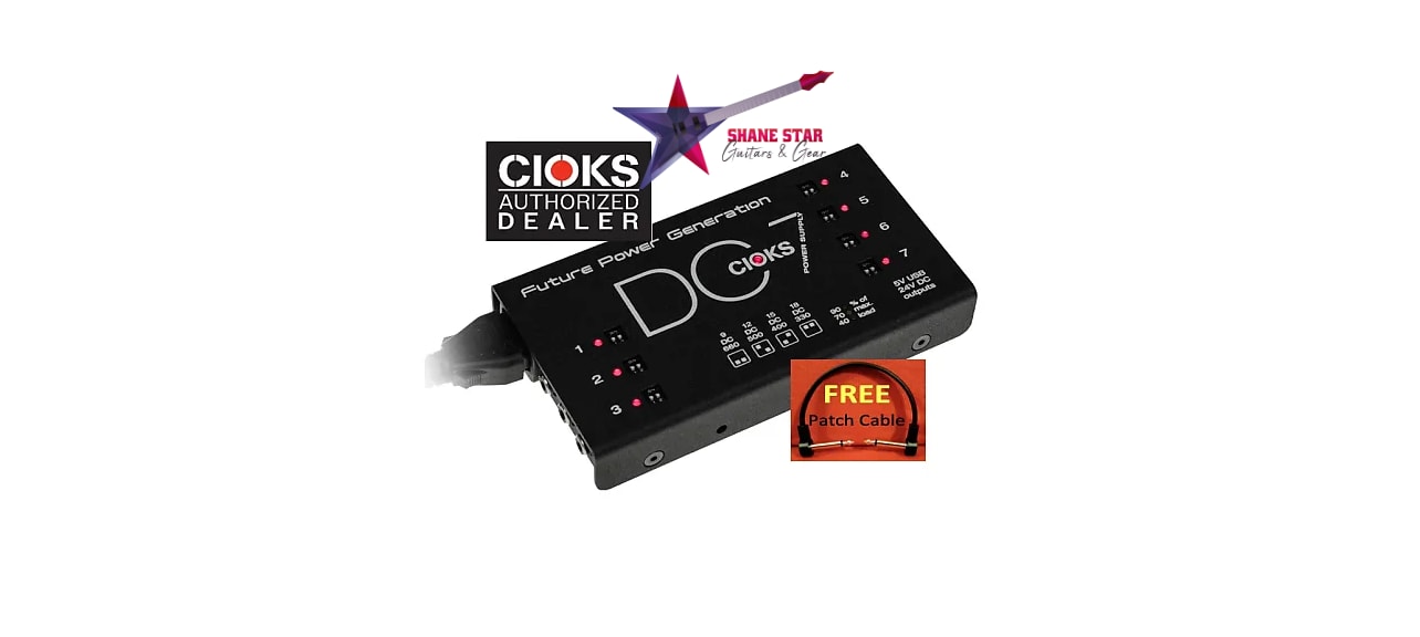 CIOKS DC7 Pro Power⚡WATCHLIST OFFER⚡7 Isolated Outlets+PowerMeter,12 Flex Cables