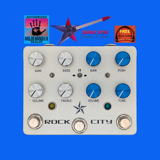 Mojo Hand FX Rock City(WATCHLIST OFFER)DUAL OVERDRIVE "Pozze" Switching System, Series/Parallel Order Switching, Left & Right Circuits Compliment Each Other