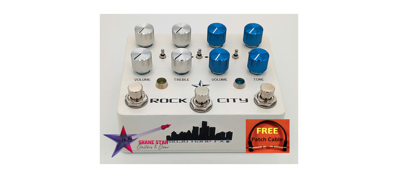 Mojo Hand FX Rock City(WATCHLIST OFFER)DUAL OVERDRIVE "Pozze" Switching System, Series/Parallel Order Switching, Left & Right Circuits Compliment Each Other