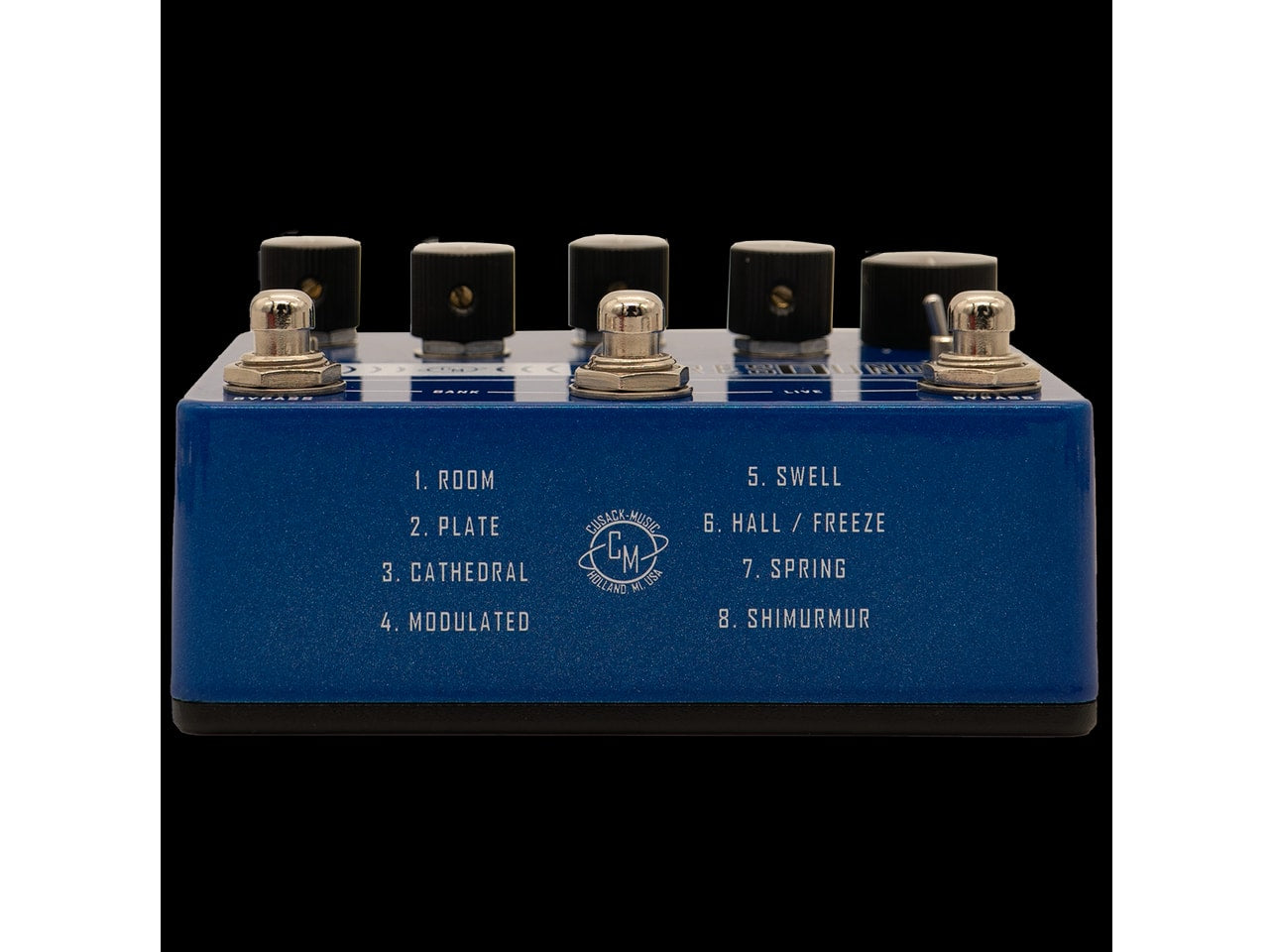 Cusack Music Resound V2 (WATCHLIST OFFER) Programmable Reverb Pedal Swell, Shimurmur, Hall/Freeze, Room, Plate Cathedral, Modulated & Spring! Smooth Lush Tone + Extend Feature!