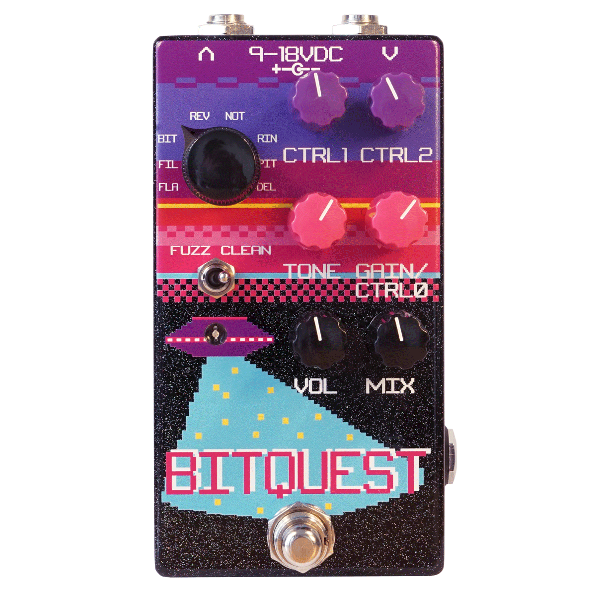 Bit Crush,Infinite Reverb,Pitch Shift,Ring Mod! Dr. Scientist BitQuest Mind Blowing Multi-FX Pedal!