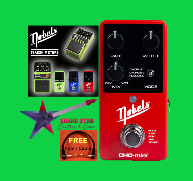 Nobels CHO-Mini WATCHLIST OFFER Mono/Stereo Chorus/Flanger Tap Tempo, Selectable True Or Buffered Bypass