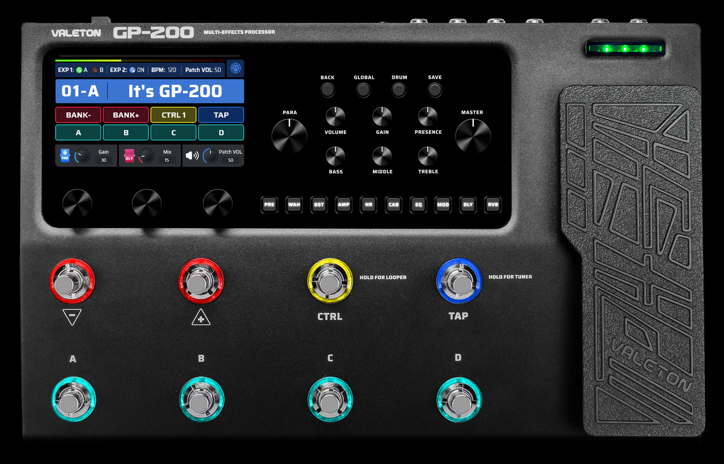 Valeton GP-200 ⚡WATCHLIST OFFER⚡Multi-Effects Processor🎶NEW DIGITAL PLATFORM⚡140 Legendary Amplifiers & Cabinet Simulations + 100 Renowned Stompbox Effects + 20 Cab IR Slots