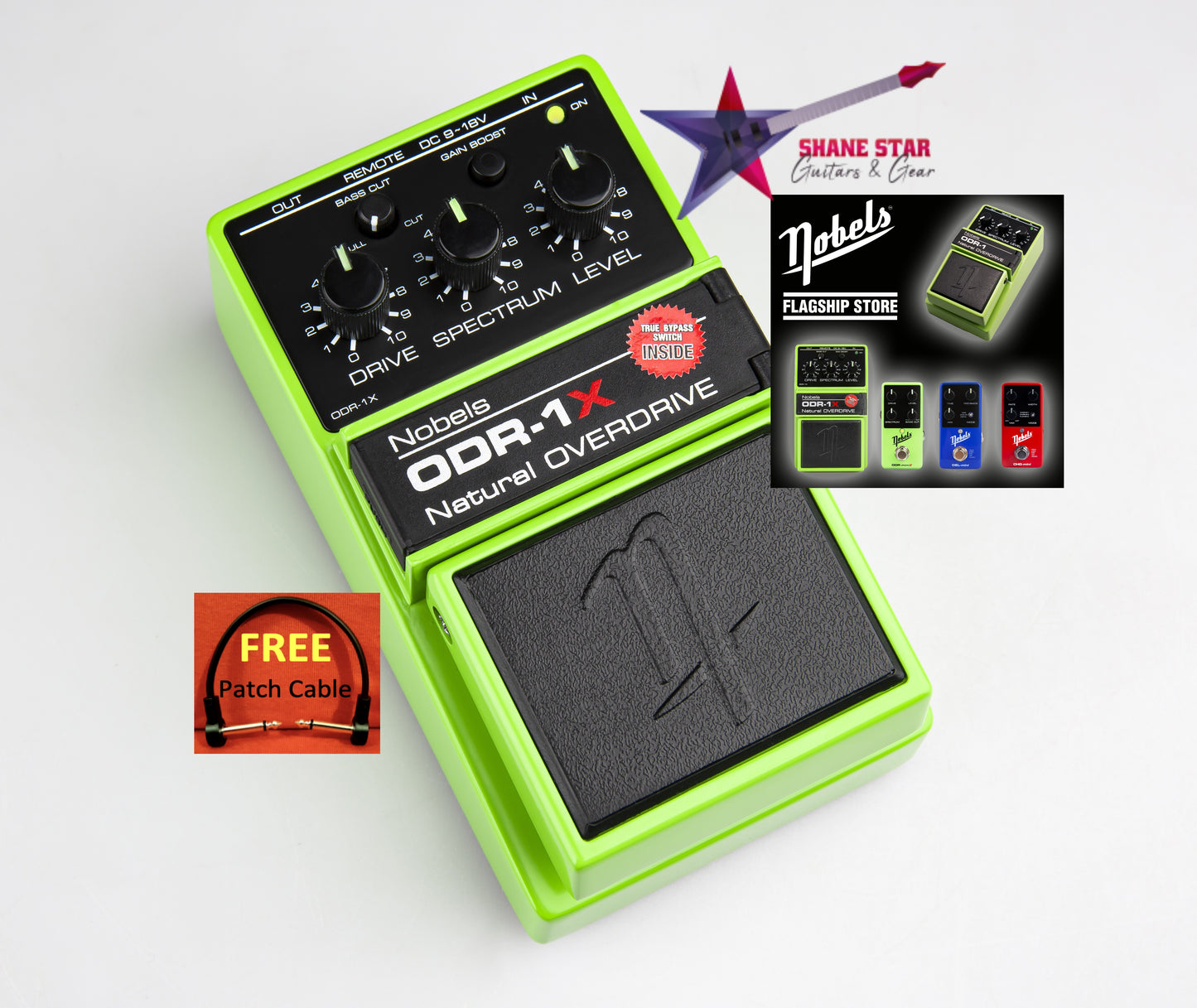 Nobels ODR-1X Natural Overdrive (WATCHLIST OFFER) Hi-Gain Boost + External Bass Cut Pot & Option To Change Between True Bypass Or Buffered Bypass!