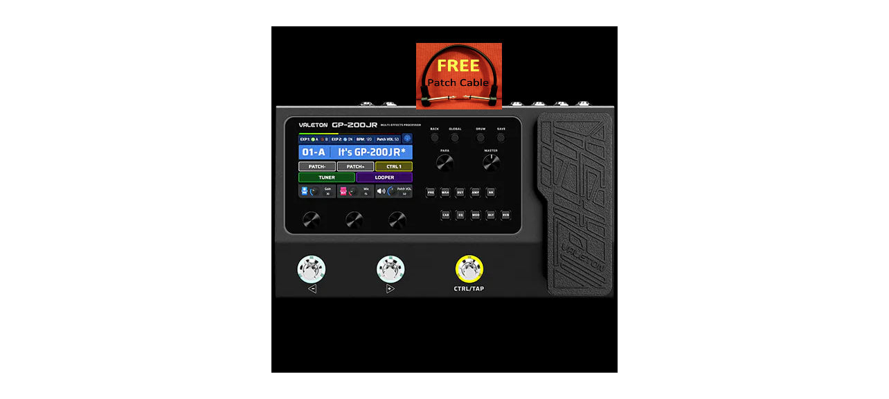 Valeton GP-200JR Multi-Effects Processor⚡4.3-inch Touchscreen LCD🔊New Digital Platform