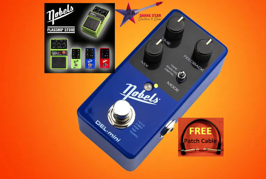 Nobels DEL-mini Delay WATCHLIST OFFER Mono/Stereo Tape, Analog, Digital + Tap Tempo! A Wealth Of Sonic Possibilities, Far Beyond Its Modest Size!