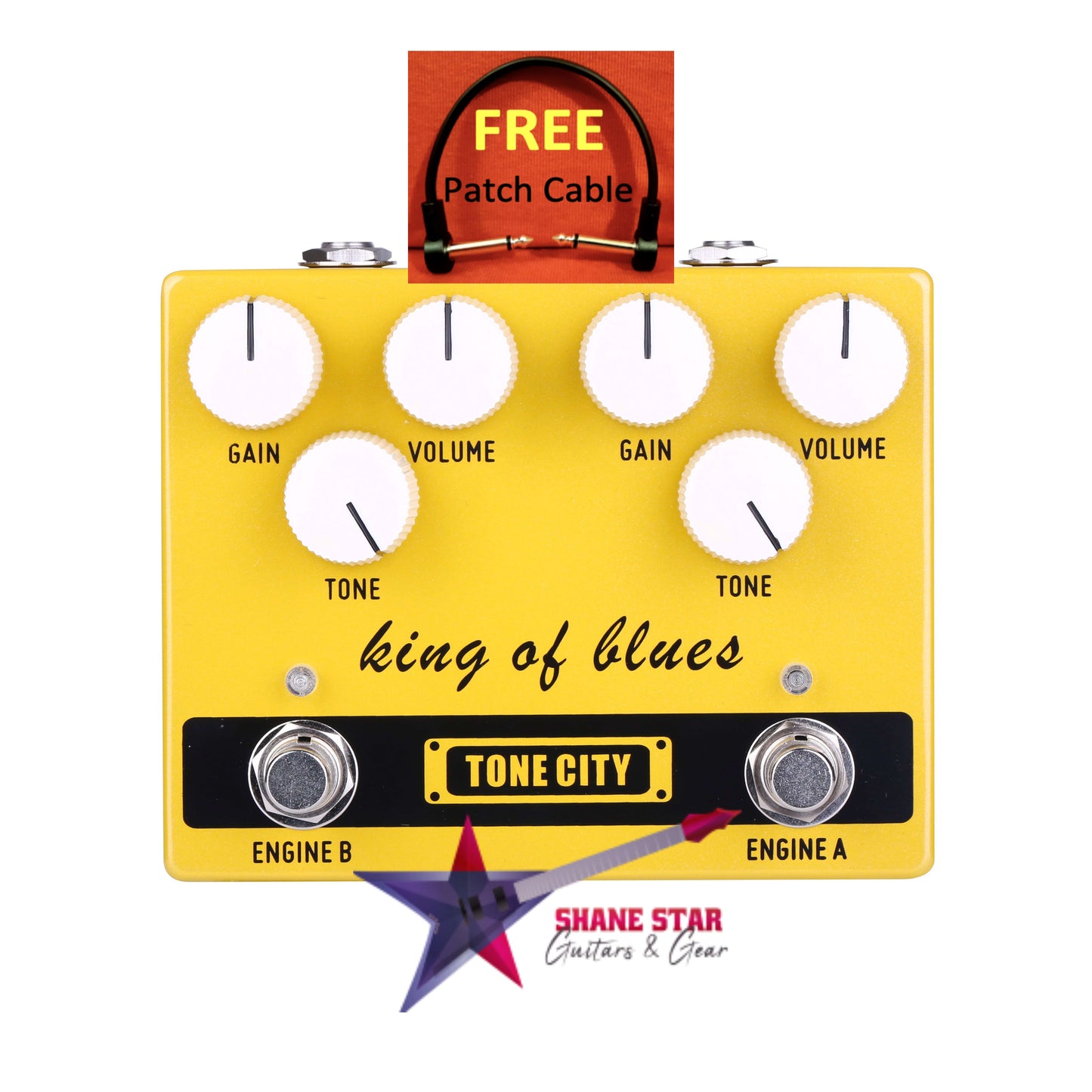 Tone City King of Blues V2 👑2 Channels Can Be Used Independently Or Combined. Channel A Warm, Transparent With Accentuated mids, Channel B Is Fat, Smooth With Dynamic Bass & Less Mids